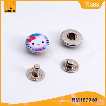 Custom Printed Snap Buttons for Children Clothing BM10704